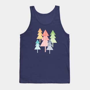 Pine Trees Forest Scandinavian Pastel Tank Top